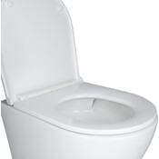 Комплект унітаз з інсталяцією 4 в 1 Qtap QT1333046EUQW45144: підвісний унітаз із сидінням Robin QT1333046EUQW + інсталяція Nest ST QT0133M425 + клавіша змиву Nest QT0111M08381CRM + звукоізоляційна прокладка, фото , изображение 3