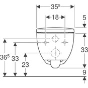 Безобідковий підвісний унітаз Geberit Modo 502.827.00.1 (з сидінням), фото , изображение 5