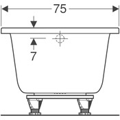 Акрилова ванна Geberit Selnova Square 554.385.01.1 (170x75 см, з ніжками), Доступні розміри: 170 x 75, фото , изображение 4