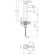 Змішувач для раковини Lidz Aria 001FH (LDARI001FHNKS34938, нержавіюча сталь, високий), фото , изображение 5