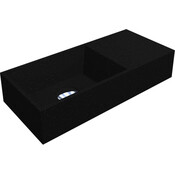 Раковина Miraggio Copper 500 Mirastone Black Shine 0002594 (50x22 см, черная, с крылом), Доступные размеры: 50 x 22, Цвет производителя: черный, Технология производства: Mirastone, фото 