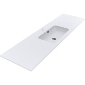 Умывальник-столешница Miraggio Della 1800 Miramarble Matt 69125567 (180x50 см, белый матовый, с крылом), Доступные размеры: 180 x 50, Цвет производителя: белый матовый, Технология производства: Miramarble Matt, фото 