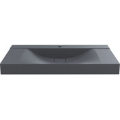 Умывальник Miraggio Fly 1000 Mirastone Gray 0001454 (100x48 см, серый, с крылом), Доступные размеры: 100 x 48, Цвет производителя: серый, Технология производства: Mirastone, фото 2