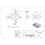 Раковина Miraggio Marteen Mirastone Black Shine 0002610 (49x40 см, черная, чаша), Цвет производителя: черный, Технология производства: Mirastone, фото 2