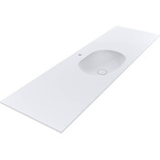 Умывальник-столешница Miraggio New York 1850 Miramarble Matt 69125564 (185x50 см, белый матовый, с крылом), Доступные размеры: 185 x 55, Цвет производителя: белый матовый, Технология производства: Miramarble Matt, фото 