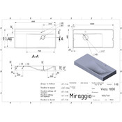 Умывальник Miraggio Viola 1000 R Mirastone Black Shine 8813480 (100x46 см, черный, с крылом), Доступные размеры: 100 x 46 R, Цвет производителя: черный, Технология производства: Mirastone, фото 4