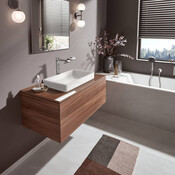 Змішувач для умивальника Hansgrohe Vivenis Chrome 75040000 (високий, з каскадним виливом та донним клапаном), Колір виробника: хром, фото , изображение 2