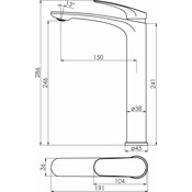 Змішувач для умивальника Imprese Perla Chrome f03508001CB (високий), фото , изображение 2