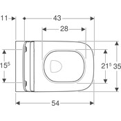 Безобідковий підвісний унітаз Geberit Smyle Square 500.685.01.1 (з сидінням), фото , изображение 3