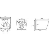Безобідковий підвісний унітаз Imprese Jess i11330 (з сидінням), фото , изображение 2