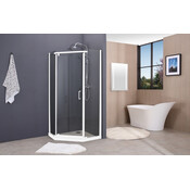 Душевая кабина Damixa Gala Penta Pivot 53WG-405-090WT (90x90 см, стекло прозрачное, профиль белый), фото 