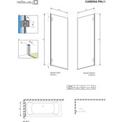 Ширма для ванни Radaway Carena PNJ 67 202101-101R (67 см, скло прозоре, профіль хром), фото , изображение 6