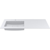 Умывальник-столешница Miraggio Erica 1200 L Mirasoft 8813569 (120x50 см, белый матовый, с крылом), Доступные размеры: 120 x 50 L, Цвет производителя: белый матовый, Технология производства: Mirasoft Technology, фото 2