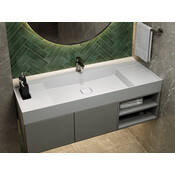 Умывальник Miraggio Soul 1200 Miramarble 8813394 (120x52 см, с крылом), Доступные размеры: 120 x 52, Цвет производителя: белый глянец, Технология производства: Miramarble, фото 2