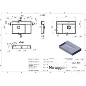 Умывальник Miraggio Soul 800 Miramarble 8813306 (80x52 см, с крылом), Доступные размеры: 80 x 52, Цвет производителя: белый глянец, Технология производства: Miramarble, фото 4