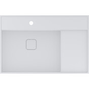 Умывальник Miraggio Soul 800 Miramarble 8813306 (80x52 см, с крылом), Доступные размеры: 80 x 52, Цвет производителя: белый глянец, Технология производства: Miramarble, фото 3