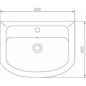 Тумба RJ Toft-B с умывальником Kolo Proxy RJFU045-0160WHSET (RJFU045-0160WH+101960UA, 60 см, белая глянцевая, напольная), фото 2