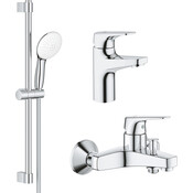Комплект змішувачів 3 в 1 для ванної кімнати Grohe BauFlow S-Size UA121624S1 (23601000+23752000+27598003), фото 