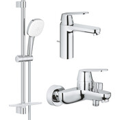 Комплект змішувачів 3 в 1 для ванної кімнати Grohe Eurosmart Cosmopolitan M-Size UA126112M3 (32831000+23325000+26907003), фото 