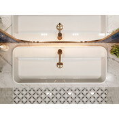 Умывальник Miraggio Ocean 1000 Miramarble 8813862 (100x40 см), Доступные размеры: 100 x 40, Цвет производителя: белый глянец, Технология производства: Miramarble, фото 5