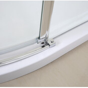 Душова кабіна Volle Benita Right 1017.114601R(4 коробки) (90x90 см, скло прозоре, профіль хром, з піддоном), фото , изображение 4