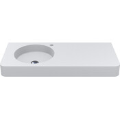 Умывальник-столешница Miraggio Loop 1000 L Mirasoft 8813978 (100x45 см, белый матовый, с крылом), Доступные размеры: 100 x 45 L, Цвет производителя: белый матовый, Технология производства: Mirasoft Technology, фото 5