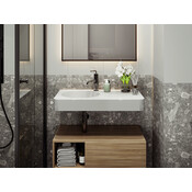 Умывальник-столешница Miraggio Loop 800 L Miramarble 8813981 (80x45 см, с крылом), Доступные размеры: 80 x 45 L, Цвет производителя: белый глянец, Технология производства: Miramarble, фото 4