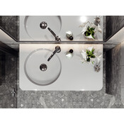 Умывальник-столешница Miraggio Loop 800 L Miramarble 8813981 (80x45 см, с крылом), Доступные размеры: 80 x 45 L, Цвет производителя: белый глянец, Технология производства: Miramarble, фото 3