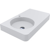Умывальник-столешница Miraggio Loop 800 L Miramarble 8813981 (80x45 см, с крылом), Доступные размеры: 80 x 45 L, Цвет производителя: белый глянец, Технология производства: Miramarble, фото 