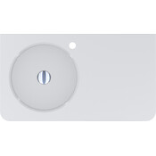 Умывальник-столешница Miraggio Loop 800 L Miramarble 8813981 (80x45 см, с крылом), Доступные размеры: 80 x 45 L, Цвет производителя: белый глянец, Технология производства: Miramarble, фото 6