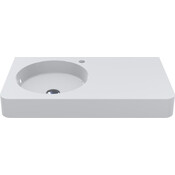 Умывальник-столешница Miraggio Loop 800 L Miramarble 8813981 (80x45 см, с крылом), Доступные размеры: 80 x 45 L, Цвет производителя: белый глянец, Технология производства: Miramarble, фото 5