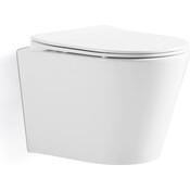 Безободковый подвесной унитаз Imprese Dobry Twist c06802203 (воронкообразный, с сиденьем), фото 