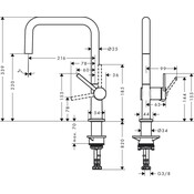 Смеситель для кухни Hansgrohe Talis M54 EcoSmart Black Matt 72844670 (черный матовый), Цвет производителя: черный матовый, фото 2