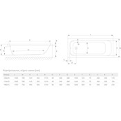 Акрилова ванна Radaway Mia Eco WA1-55-160x070 (160x70 см, з ніжками), Доступні розміри: 160 x 70, фото , изображение 3