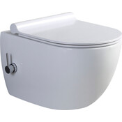 Безободковый подвесной унитаз-биде Koller Pool Round 1880550198 (PRO RP-0500-RWB, с сиденьем), фото 