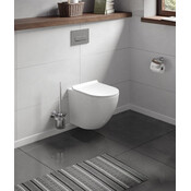 Комплект унитаз с инсталляцией 4 в 1: подвесной унитаз с сиденьем Koller Pool Round RN-0520-RW + инсталляция AlcaPlast AM101/1120 + клавиша смыва AlcaPlast M671 + звукоизоляционная прокладка, Цвет производителя: хром, фото 2