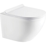 Комплект унитаз с инсталляцией 4 в 1: подвесной унитаз с сиденьем Koller Pool Round RN-0520-RW + инсталляция AlcaPlast AM101/1120 + клавиша смыва AlcaPlast M670 + звукоизоляционная прокладка, Цвет производителя: белый матовый, фото 5