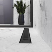 Лінійний трап Koller Pool Aqua Black Matt AQLMB0800 (80 см, чорний матовий з решіткою Line), Колір виробника: чорний матовий, Доступні розміри: 80, фото , изображение 2