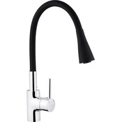 Смеситель для кухни Kroner KRP K&uuml;che C031BLK (хром/черный, с гибким изливом), Цвет производителя: хром, черный, фото 