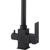 Смеситель для кухни Kroner KRP Edelstahl Kubus SCH03810 (черный матовый, c подключением питьевой воды), фото 4