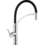 Смеситель для кухни Kroner KRP Ersel C03900BLK (хром/черный, с гибким изливом), фото 3