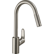 Смеситель для кухни Hansgrohe Focus 31815800 (нержавейка, с выдвижной лейкой), Цвет производителя: нержавейка, фото 