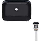 Умивальник Qtap Scorpio Black Matt QT14112243MBN47298 (55x40 см, чорний матовий, з донним клапаном), Доступні розміри: 55 x 40, Колір виробника: чорний матовий, фото 
