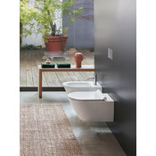 Безобідковий підвісний унітаз Catalano Zero 55 NewFlush 0111550001+5SCSTP000+9056060000 (білий глянець, воронкоподібний, з сидінням), Колір виробника: білий глянець, фото , изображение 4