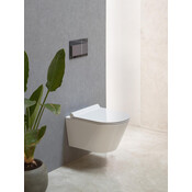 Безобідковий підвісний унітаз Catalano Zero 55 NewFlush 0111550001+5SCSTP000+9056060000 (білий глянець, воронкоподібний, з сидінням), Колір виробника: білий глянець, фото , изображение 5