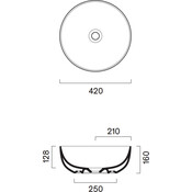 Раковина Catalano Sfera 42 0523430001 (42 см, білий глянець, чаша), фото , изображение 4