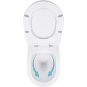 Безобідковий підвісний унітаз Qtap Jay QT07335176W (з сидінням), фото , изображение 5