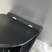 Безобідковий підвісний унітаз VBI Vulcano Black Glossy VBI-020414 (чорний глянсовий, з сидінням), Колір виробника: чорний глянець, фото , изображение 3