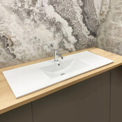 Умывальник VBI Ferrara 120 White Glossy VBI-018031 (120x46 см, белый глянцевый, с крылом), Доступные размеры: 120 x 46, Цвет производителя: белый глянец, фото 