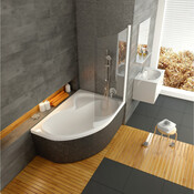 Скляна шторка для ванни Ravak Rosa CVSK1 160/170 L (7QLS0C00Y1, 100x150 см, прозоре скло, профіль хром, ліва), Доступні розміри: 100 x 150 L, Колір виробника: хром, фото , изображение 4